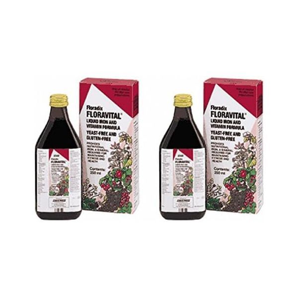 2 Pack Floradix Floravital Yeast and Fr 250ml Bundle, 250ml (2 Pack)