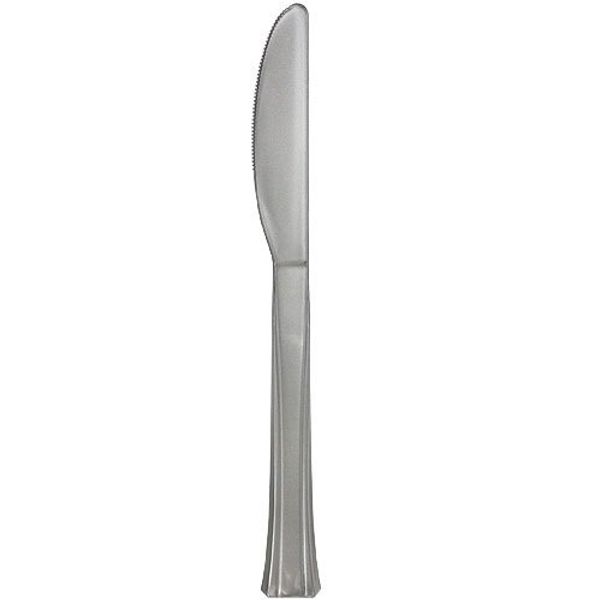 Lillian Tablesettings 48 Count Premium Plastic Knives, Silver