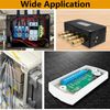 TOP-VIGOR 4pcs 80x50x26mm Mini Dustproof Electrical Junction Box, ABS Plastic Project Boxes for DIY Electronics Projects, Indoor Power Module Case, Instrument Case Box, Black
