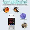 Jadeshay Current Voltage Protector,Voltage Meter Current Tester,40A AC220V 2P Adjustable Overvoltage Undervoltage Protective Device DIN Rail Surge Protector Relay