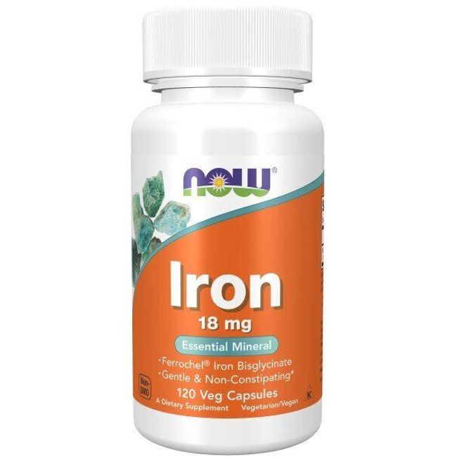 Now Foods Iron (Bisglycinate) 18 mg 120 VegCap