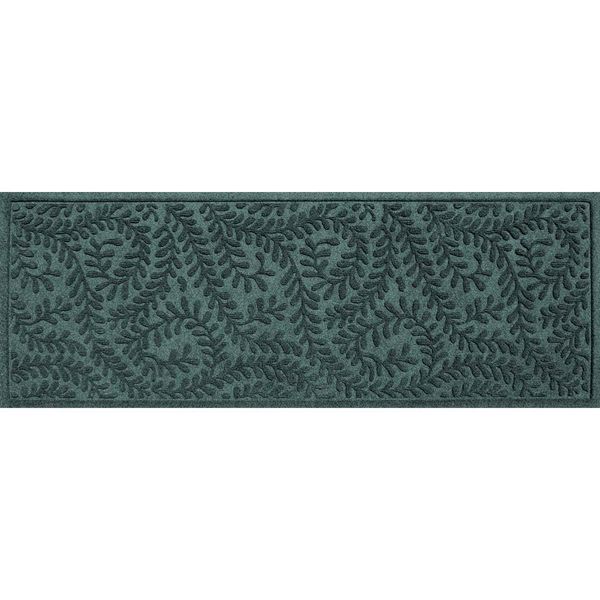 Bungalow Flooring Door Mat 98" Non-Slip PET Polyester/Rubber w/ Evergreen Color