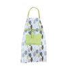 EliteKoopers 1Pcs Kitchen Apron With Contemporary Green Leaf Print Design