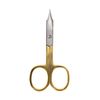 SUPER SHARP CURVED EDGE CUTICLE NAIL SCISSORS ARROW POINT HALF GOLD