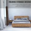 4 Panel Room Divider, Folding Privacy Divider 6 Ft Indoor Wall Divider, Brown