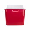 Medegen Sharps Container, Red Base 10.5" X 3.5" X 10.5", Horizontal Entry, Each