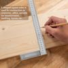 7in Metric Triangle Ruler and 12in Square Angle Ruler - Multi-Functional High Precision Carpenters Square Tool Layout Tool Kit