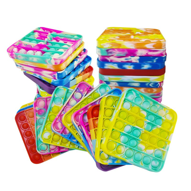 12 PCS Pop Fidget Sensory Toys for Party Favors,Push Pop Bubble ...