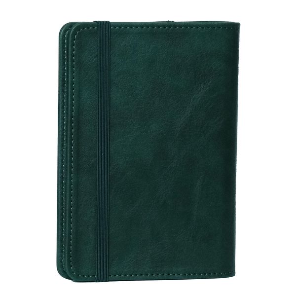 V.for.M M6 Mini 6 Hole Size Notebook Notebook Ring Notepad Schedule Book Cover Business Notebook (Green)