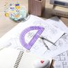 EBOOT Student Geometry Math Set, Drawing Compass and 6 Inch Swing Arm Protractor 180 Degree Math Protractor (Purple)