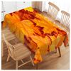 Walmsco Tablecloth Yellow Maple Leaf Decor For Dining Room Kitchen Rectangular Table Cover 132 * 178cm
