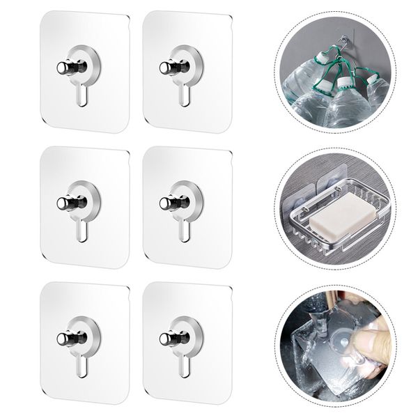 20Pcs Nail Free Adhesive Hooks Wall Mounted Hook Kitchen Coat Rack