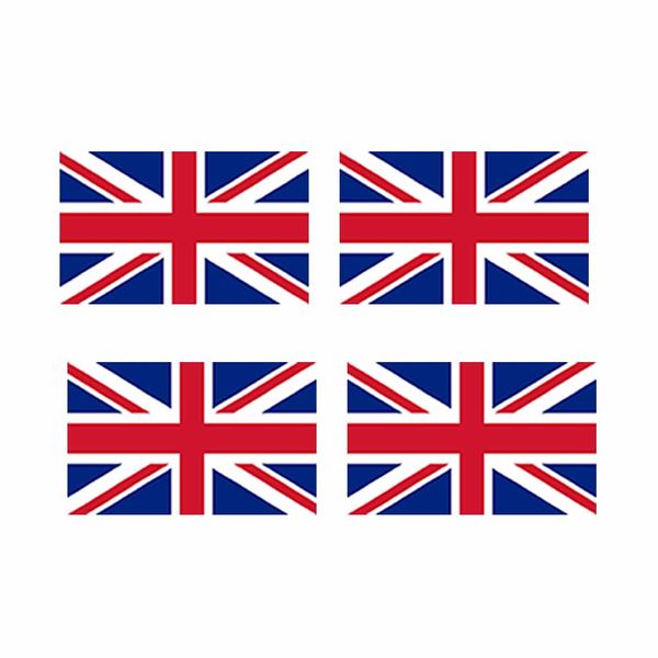 Set of 4 UK Flag Temporary Tattoo United Kingdom union jack GB Team for country support six nations,rugby, football,cricket