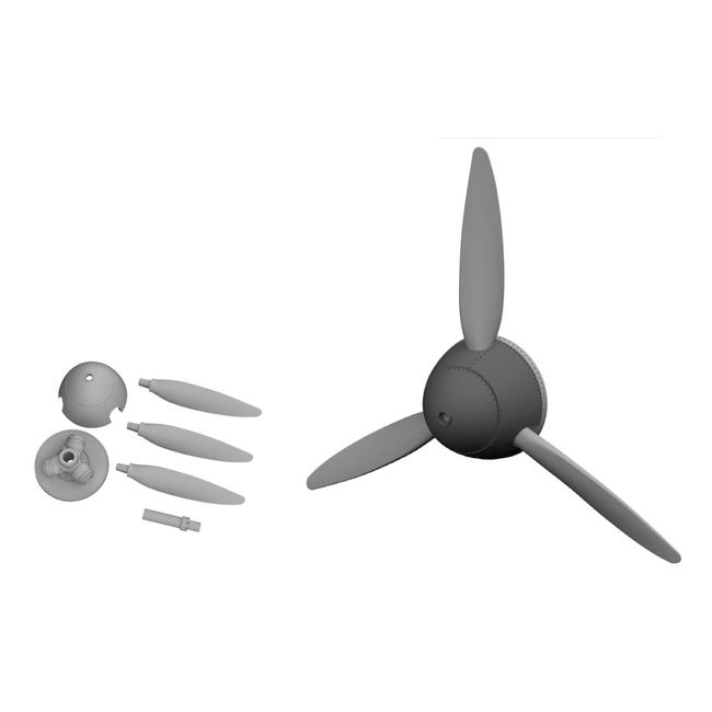 Eduard EDU672314 1/72 Brassin Messerschmitt Bf109F Late Model Propeller (For Edudo) Plastic Model Parts