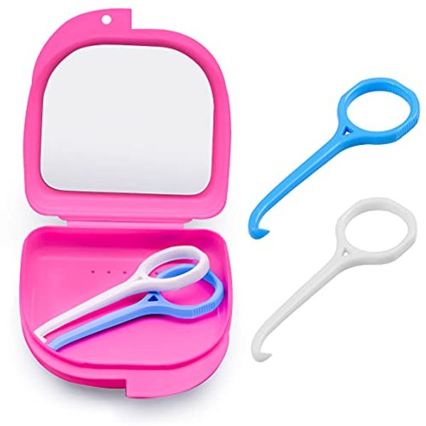 Aligner Remover tool with Retainer Case With Vent Holes Accessories For Disassembly Of Oral Care (2 pack | pink)