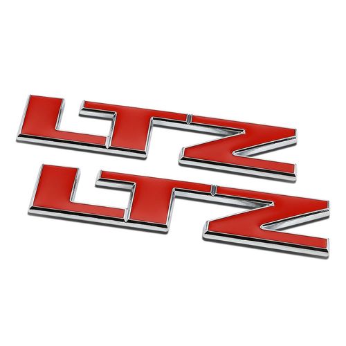 Auto Dynasty 2 x Metal Emblem Decal Logo Trim Badge LTZ (Red)