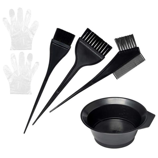 KOMUNJ 4-teiliges Set Haarfärbepinsel Haare Faerben Set, DIY Salon Werkzeug, zum Mischen und zur Anwendung von Haarfärbemittel