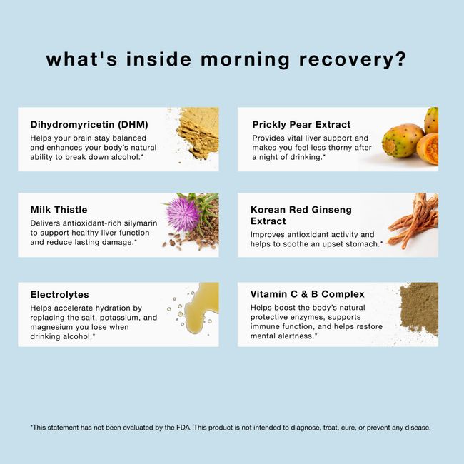 Morning Recovery Drink Liver Protection Detox & Electrolyte Supplement