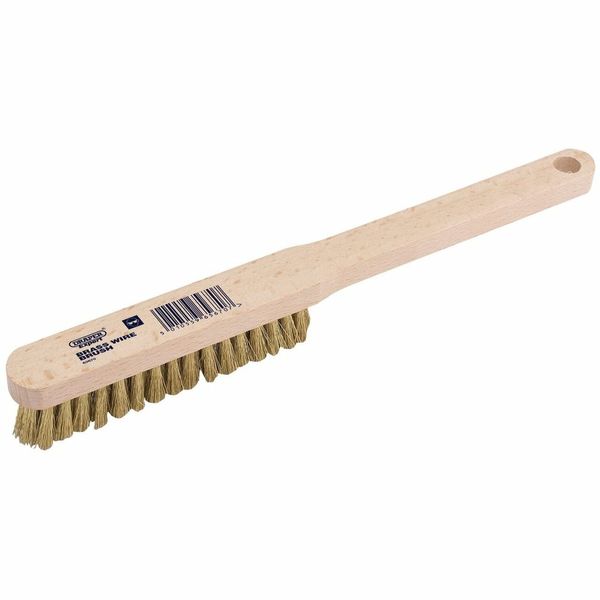 Draper 65670 Expert Brass Fill Wire Hand Brush, 225mm Length , Blue