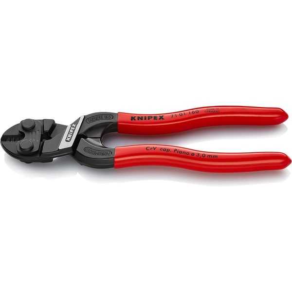 KNIPEX 71 01 160 CoBolt® S Compact Bolt Cutters plastic coated black atramentized 160 mm