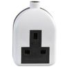 Socket Rubber 1 Gang 13A White, Power Outlet Strips Electrical, Qty X 1