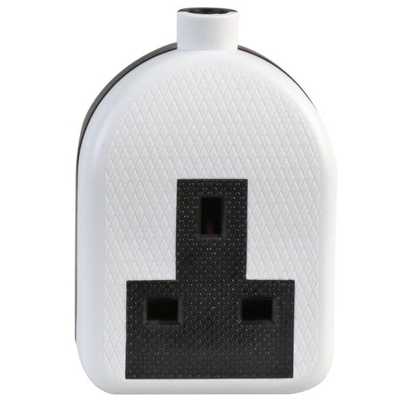 Socket Rubber 1 Gang 13A White, Power Outlet Strips Electrical, Qty X 1