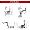 50Pack 1-3/8" Overlay Soft Close Cabinet Door Hinges Face Frame Compact Hinges