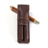 Leather Pen Holster - Brown Double