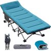 NAIZEA Camping Cot with Comfortable Thick Pad Cots for Sleeping with Carry Bag