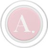 Light Pink White Monogram Letter A Initial Heart Design PopSockets PopGrip for MagSafe