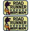 Road Runner Beep Beep Embroidered Patch | 2PC iron on or sew   3.3"x2"