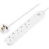 British General BG Smart! Three Socket Extension Lead with Individual Switches, 1 Metre Cable