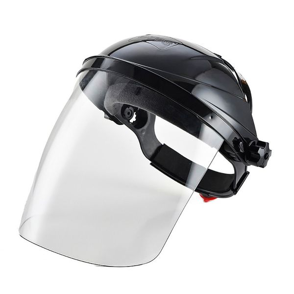 Zhi Jin Adjustable Clear Safety Face Shield Visor Screen Mask Helmet Anti Scratch Splash Eye Protection Cover Black