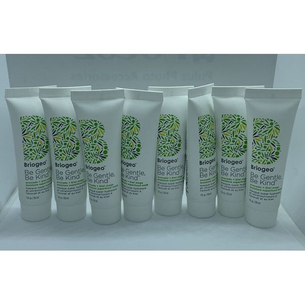 NEW 8X BRIOGEO Be Gentle Be Kind Avocado+Kiwi Mega Moisture Superfood Mask Each