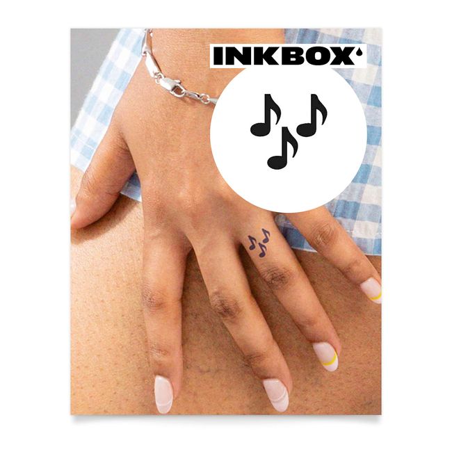 Inkbox Temporary Tattoos, Semi-Permanent Tattoo, One Premium Easy Long Lasting, Water-Resistant Temp Tattoo with For Now Ink - Lasts 1-2 Weeks, Rhythm, 1 x 1 in