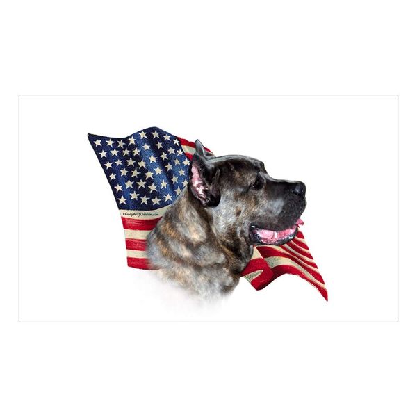 CNW Studio Cane Corso Flag Decal Vinyl Bumper Sticker 5"
