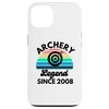 iPhone 13 Archery Legend Since 2008 Retro Sunset Birthday Celebration Case