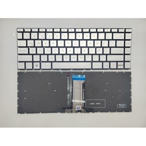 Laptop Replacement Latin Spanish Layout Keyboard for HP Pavilion X360 14-BA 14T-BA 14M-BA 14-BS 14-CC 14-BP 14-BW 14-BF 240 G6 Silver with Backlit