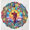 Stained Glass Jesus 10" Wind Spinner