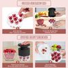Cherry Pitter Multiple, Quick Release Multi Cherries Stoner Pitter 7-in-1, Push Button Cherr'y Core Pit'ter with Splatter Protector, Pit Remover for Making Jam(Save Time) (Black, Large)