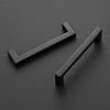 Ravinte 5 Pack 5 Inch Square Cabinet Handles - Matte Black Drawer Pulls for Kitchen Cabinets, Cupboards, Hardware