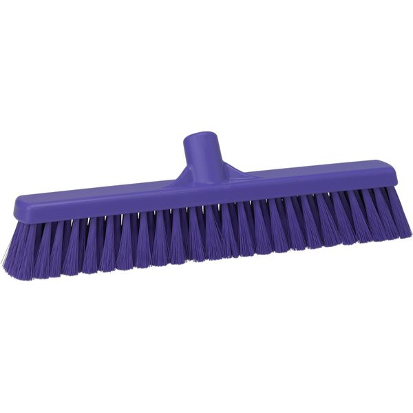 Vikan, Purple Broom,Push,Soft/Stiff,16.5",PP/PBT, 3174