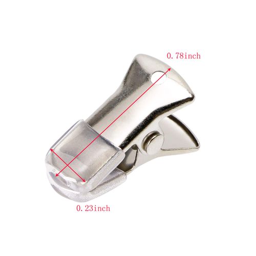 ONLYKXY 30 Pieces 20x6mm Silver Metal Small Clip, DIY Clips, Non-slip Sweater Clips Alligator Clamps Flat Mouth Clip ID Badge Holders Lanyards Clothing Glasses Accessories Clip