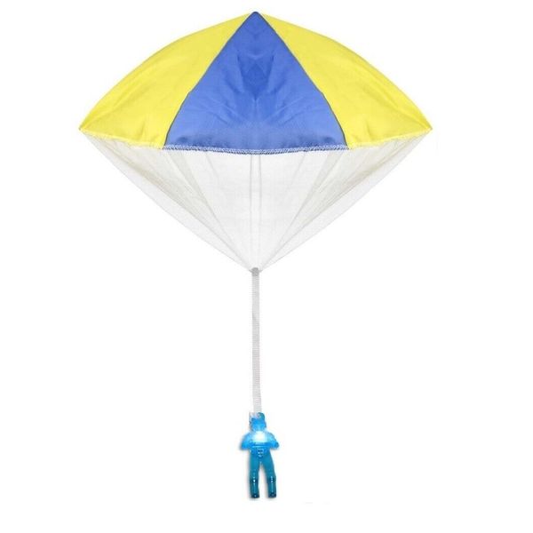 Light Up Tangle Free Toy Parachute Man Skydiver Blue