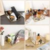 SUMTree Square Napkin Holder with Gold Frame and Mirror Bottom - Multi-Functional Storage for Kitchen, Dining Room, Bathroom