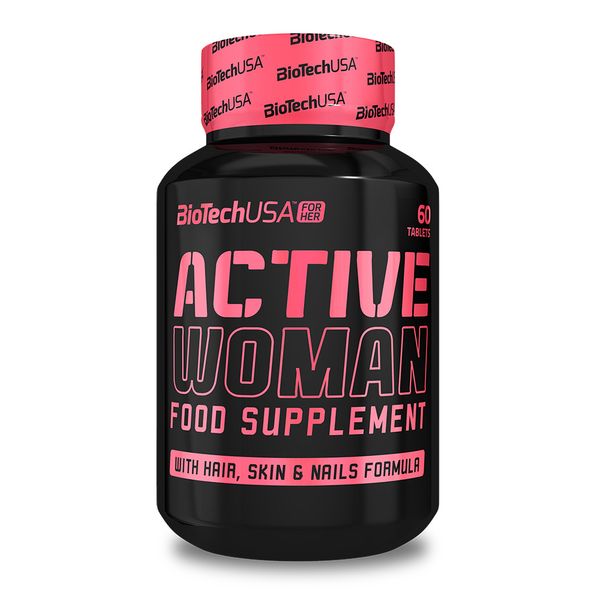 BioTech USA ACTIVE WOMEN 60 Tab Multi Minerals & Vitamins For Woman- Nail & Skin