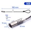 Ewent Security Cable with Combination Lock,Universal Security Cable for Notebooks,Laptops,PCs,Projectors,Tablet and Smartphone,Durable Steel Combination Security Cable with NANO Slots, 1.8 M LongCable