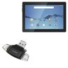 BoxWave Smart Gadget Compatible with Digiland DL1018A Tablet (10.1 in) - AllReader SD Card Reader, microSD Card Reader SD Compact USB - Jet Black