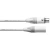 CORDIAL Micro XLR Cable 10 m White Microphone Cable Peak Symmetrical