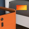 2-Drawers Bluetooth Music Nightstand w/Fingerprint Lock and Wireless Charging
